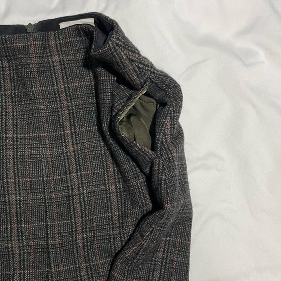 Aritzia | Wilfred Wool & Cashmere Blend New Classic Check Mini Skirt Size 2 - Picture 6 of 9
